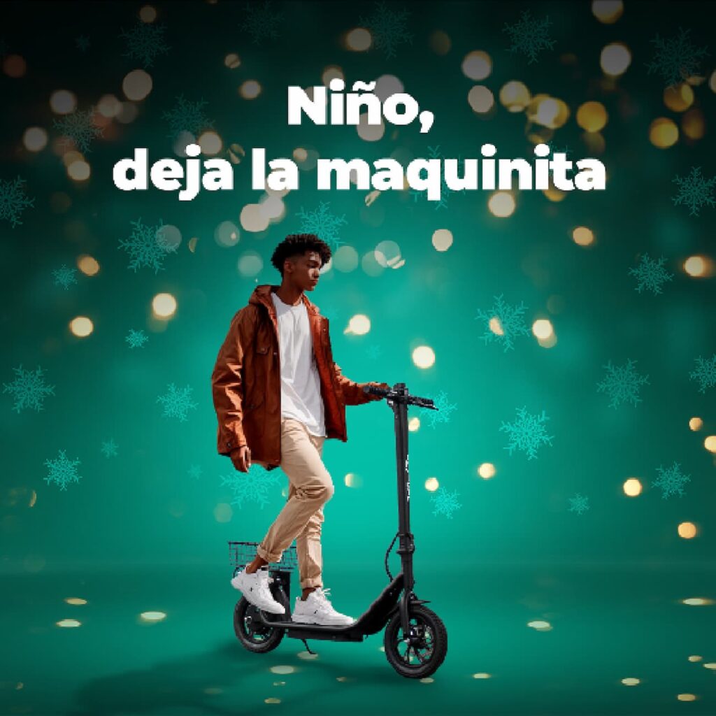 Imagen para RRSS para la campaña de navidad de una marca de vehículos eléctricos