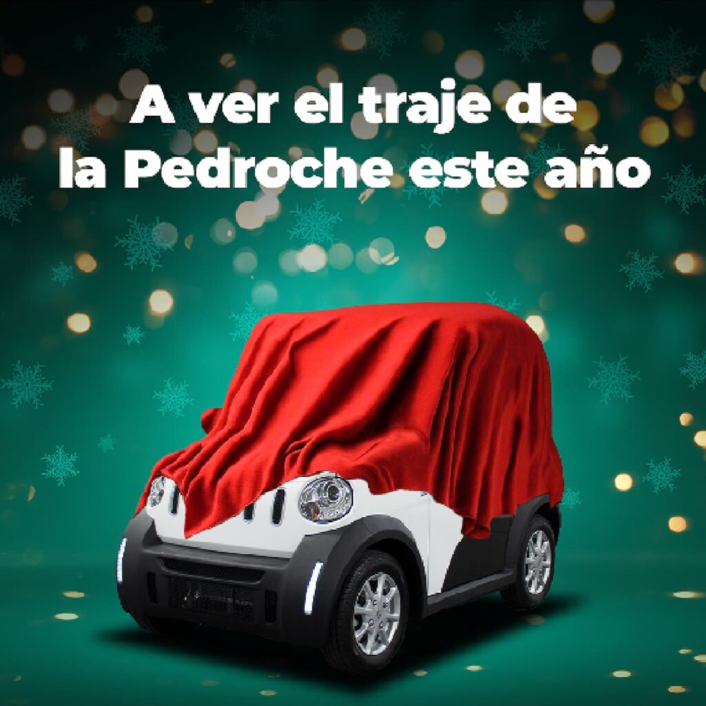 Imagen para RRSS para la campaña de navidad de una marca de vehículos eléctricos